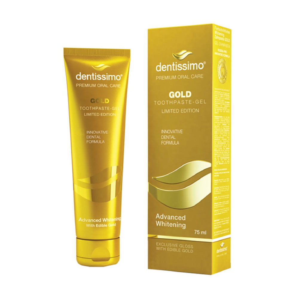 Відбілювальна зубна паста-гель Dentissimo Advanced Whitening Gold Toothpaste-Gel, 75 мл