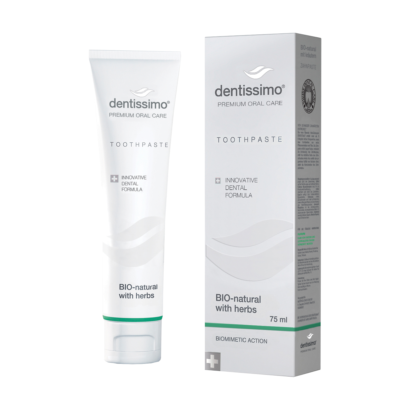 Зубна паста Dentissimo Bio-Natural With Herbs, 75 мл